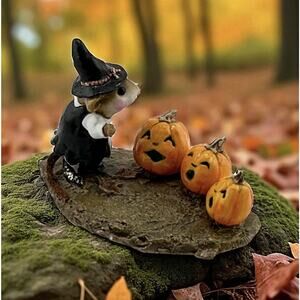 Wee Forest Folk "Pumpkin Serenade" 1997 Mouse Pumpkins D Petersen Retired M-226